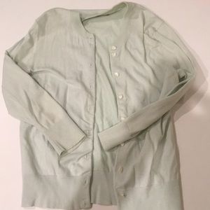 Mint classic J Crew cardigan - soft and comfy